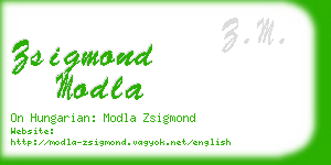 zsigmond modla business card